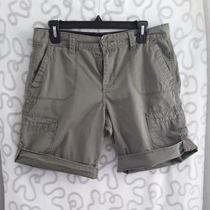 Calvin Klein Womens Cargo Short Olive Green